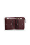 Burgundy Genuine Leather Small Size Coin Purse Women's Wallet // Grd260226Wt1757 - 6
