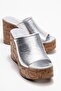 Saraly Women Genuine Leather Slipper Lamé