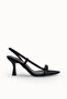Stella Alba Women's Open Back Thin Heeled Shoes 00121901 Black Nubuck - 7