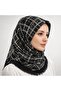Emprime Koton Scarf - Black / White-6292 - 07