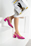 İnci̇ya Fuchsia Zipper Detail 5 cm Heel Pointed Toe - 3