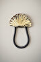 Gold Color Metal Rubber Buckle with Mussel Figure - 2