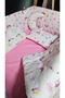 70X110 Park Crib Baby Girl Sleeping Set - with Edge Protection Cushion - 5