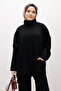 Double Pocketed Layer Knitwear Set Tsd260109 Black - 2