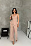 Women's Wrinkled Fabric Ruffled Blouse and Wide-Leg Pants Set - 2