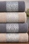 Eye 4-Piece Bath Towel Set - Bath Towel Set - Hand and Face Towels - Dowry - Gift 100% Cotton - 3