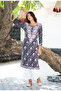 Black Rayon Bandhani Printed Kurta