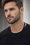 Men's Black 316L Stainless Steel Chain Necklace - 60 cm