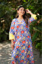 Purple Pure Cotton Handblock 2-Piece Kurta Set - 4
