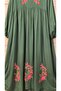 Long Dress Viscose with Embroidery Detail - 4