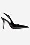 Candy Black Patent Leather Pointed Toe Women's Heeled Shoes - 4