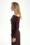 Apolline Triangle Cut Brown Cropped Pant Suit - 3