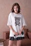 Oversized Teddy Bear Printed Knitted T-Shirt Ss26Ts0022 - 6