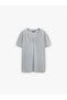 Kadın V-Yaka Basic T-shirt - 5