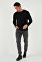 Cotton Slim Fit Crew Neck Basic Sweat Men's Sweat 59050741 - 2