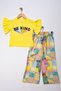 Girl's Summer Set Cotton Pieces, Printed Bottom and Top Sets - 2