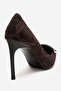 Guerni Brown Patterned Women Heeled Shoes - 5