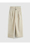 Lcw Vision Beige Loose Fit Pleated Women's Fabric Trousers - 2