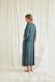 Women's Low-Cut Collar and Sleeve Lace Dressing Gown Set 18556 - 5