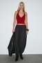 Tensellet women's tencel fabric elastic waist wide leg brown pants