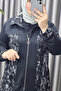 Women's Clothing Plus Size Modal Hijab Long Three-Piece Glittery Set - 2