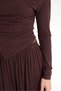 Apolline Triangle Cut Brown Cropped Pant Suit - 7