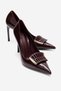 Guerni Claret Red Print Women's Heeled Shoes