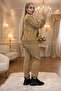 Stone Detailed 3-Piece Set – Cropped Balls, Zippered Jacket and Pants - 3