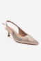 Nella Ten Gold Stone Women's Heeled Shoes - 3