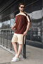 Bitter Brown Men's Shorts T-Shirt Set E7346