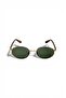 نظارات شمسية نسائية من Select Frame MIREVA بإطار معدني بيضاوي الشكل |   إطار ذهبي مع حماية من الأشعة فوق البنفسجية UV400 - 4