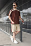 Bitter Brown Men's Shorts T-Shirt Set E7346 - 6