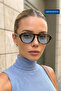 Aurel Select Frame Women's Sunglasses Brown Bone Frame Blue Glass |   Uv400 Protected - 2
