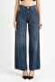 Indigo Washed High Waist Relaxed Fit Wide Leg Jeans