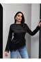 Lace Detailed Back Tie-Detail Satin Blouse - 4