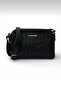 Women's 3-Compartment Quality Faux Leather Shoulder Bag - 2