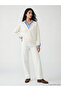 Natuvera Blue Shirt Collar Striped Women's Sweatshirt - 2