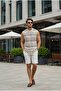 Anthracite Zigzag Striped Men's Retro Patterned Crew Neck Mercerized Knitwear Sleeveless T-Shirt Ls-42037 - 4