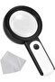 Nikula-30x -12-Light Magnifying Glass Portable Double Layer Optical Glass Reading Magnifier 2290-18