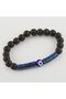 Nrzsnt Onix-Hematite (192954) Natural Stone Bracelet-Dark Blue