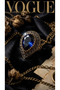 Bronze Jewelry Authentic Navy Blue Crystal Stone Damla Hürrem Model Adjustable Vintage Women's Ring - 2
