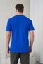 Men's Cobalt Blue Signature Written High Printed Crew Neck T-Shirt - 8