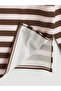 Lcw Modest Brown Polo Neck Striped Women's Sweatshirt Tunic - 2