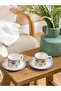 Mixed Printed 2-Person Porcelain Coffee Cup Set 115 ml (S6)