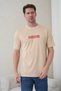 Men's Beige Superior Written High Printed Crew Neck T-Shirt - 5