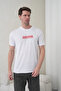 Men's White Superior Written High Printed Crew Neck T-Shirt