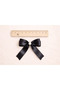 Black Satin Pearl Bow Ribbon 2 cm (10 Pieces) - 2