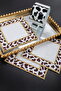 Set of 3 Leopard Patterned Coffee Sides Presentation Napkins - 5