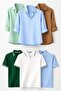 Men's 6-Piece Summer Combination Set – 3 Polo Collar T-Shirts & 3 Sofia Linen Shirts