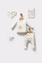100% Organic Cotton Pieces of 5-Piece Newborn Baby Hospital Discharge Set – Köpekcik Patterned - 4